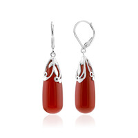 Orecchini in argento con Agata Rossa