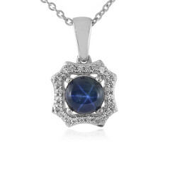 Collana in argento con Zaffiro Stellato Blu