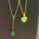Collana in oro con Smeraldo Zambia AAA