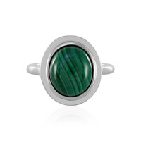 Anello in argento con Malachite