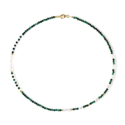 Collana in argento con Malachite (Riya)