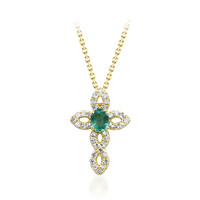 Collana in oro con Smeraldo Zambia AAA (CIRARI)