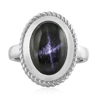 Anello in argento con Diopside Stellato d'India