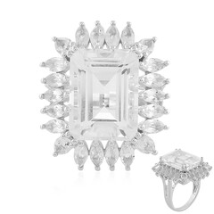Anello in argento con Quarzo Bianco