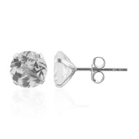 Orecchini in argento con Topazio Bianco