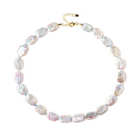Collana in argento con Perla d'Acqua Dolce Bianca (Riya)