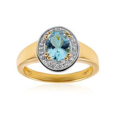 Anello in argento con Acquamarina Brasiliana