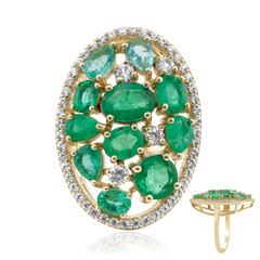 Anello in oro con Smeraldo Zambia