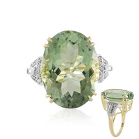 Anello in oro con Ametista Verde Rio Grande