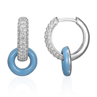 Orecchini in argento con Topazio Bianco