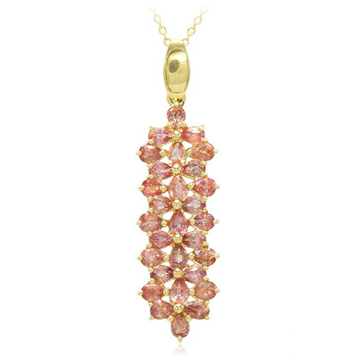 Collana in oro con Zaffiro Padparadscha (non riscaldato) (AMAYANI)