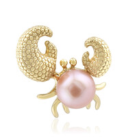 Ciondolo in argento con Perla d'Acqua Dolce Porpora (TPC)