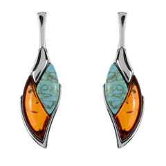 Orecchini in argento con Ambra Baltica
