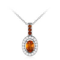 Collana in argento con Citrino Madeira