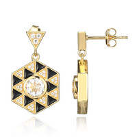 Orecchini in argento con Topazio Bianco