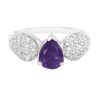 Anello in argento con Ametista Zambiana