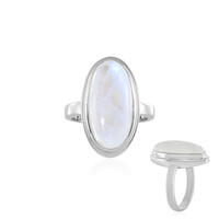 Anello in argento con Pietra di Luna Arcobaleno