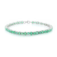 Bracciale in argento con Smeraldo Zambia