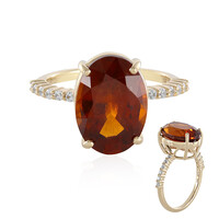 Anello in oro con Granato Essonite