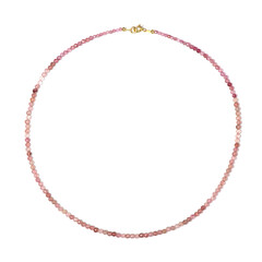 Collana in argento con Quarzo Fragola