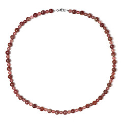 Collana in argento con Quarzo Fragola