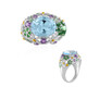 Anello in argento con Topazio Blu Cielo (Adela Silber)