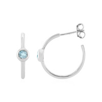 Orecchini in argento con Topazio Blu Cielo
