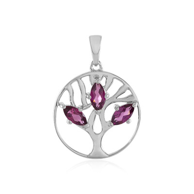 Ciondolo in argento con Rodolite