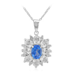 Collana in argento con Topazio Blu Indaco