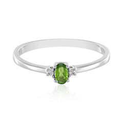 Anello in argento con Diopside Russo