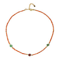 Collana in argento con Quarzo Fragola