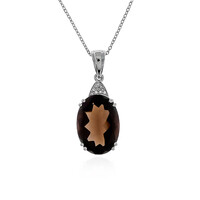 Collana in argento con Quarzo Fumè
