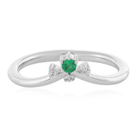 Anello in argento con Smeraldo Colombiano