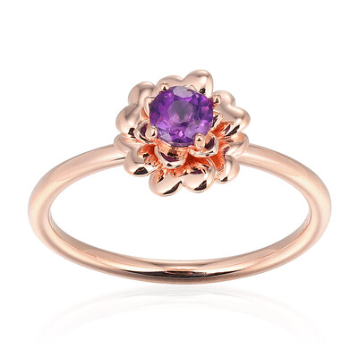 Anello in argento con Ametista Zambiana