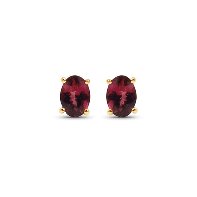 Orecchini in oro con Tormalina Rosa