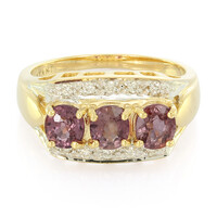 Anello in oro con Zaffiro Padparadscha (non riscaldato) (AMAYANI)