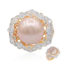 Anello in oro con Perla Ming Pesca Royal (TPC)