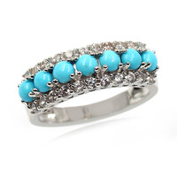 Anello in argento con Turchese Sleeping Beauty