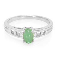 Anello in argento con Crisoprasio Imperiale