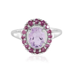 Anello in argento con Ametista Rose de France