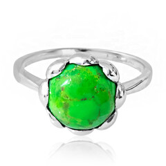 Anello in argento con Turchese Kingman Mohave Verde