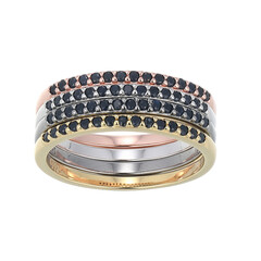 Anello in argento con Zaffiro Nero