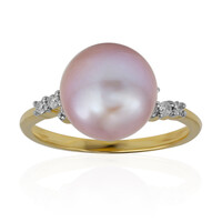 Anello in oro con Perla Ming Rosa (TPC)