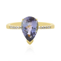 Anello in oro con Tanzanite (non riscaldata)