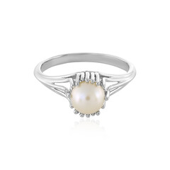 Anello in argento con Perla d'Acqua Dolce Bianca