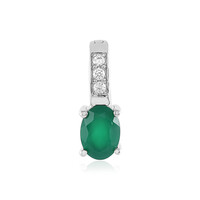 Ciondolo in argento con Onice Verde