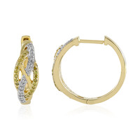Orecchini in argento con Diamante Giallo I2