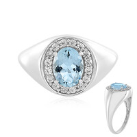 Anello in oro con Acquamarina Santa Maria