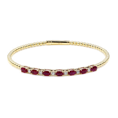 Bracciale in oro con Rubino Mozambico AAA (CIRARI)
