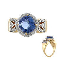 Anello in oro con Acquamarina Santa Maria AAA (AMAYANI)